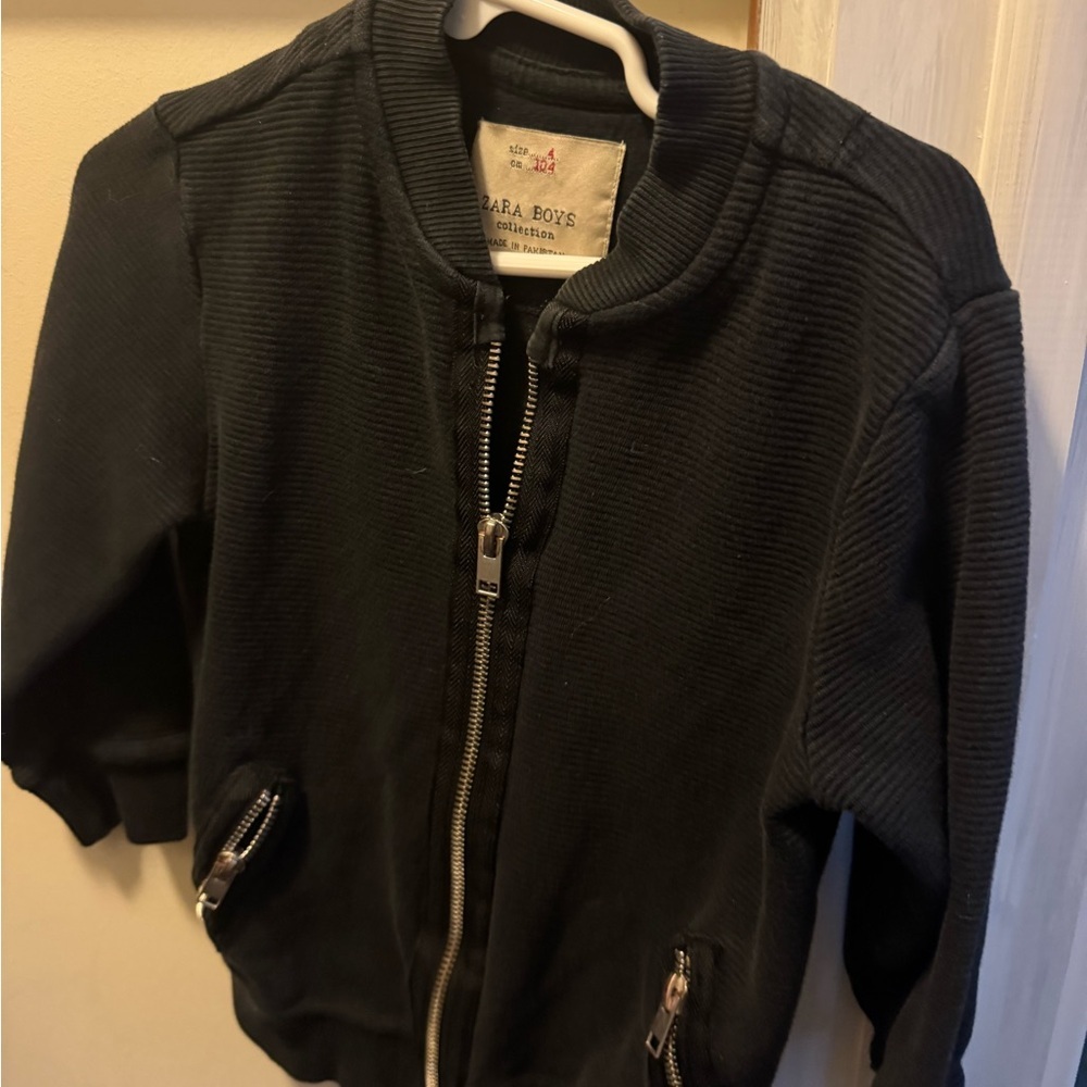 Zara Boys Black Bomber Jacket